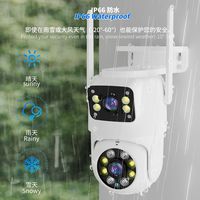 4MP UHD  Dual  Lens  Wireless PTZ  wifi  IP Dome Camera  Carecam APP Full Color AI Humanoid Detection Security CCTV Baby Monitor