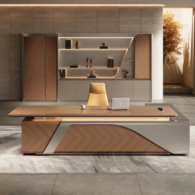 

Environmentally friendly light luxury desk Boss desk Office President desk Manager Supervisor