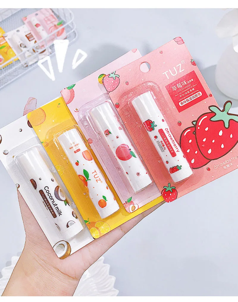 Fruit Lip Balm Moisturizing Clear Lip Primer Mask Cute Jelly Tinted Gloss Stick Lighten Lines Plump Lip Care Makeup Tools