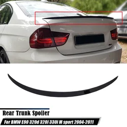 Spoiler traseiro do tronco do carro Asa, Lábio de inicialização, Fits BMW Série 3, E90, 320D, 320i, 330i, M Sport, 2004-2011, Acessórios