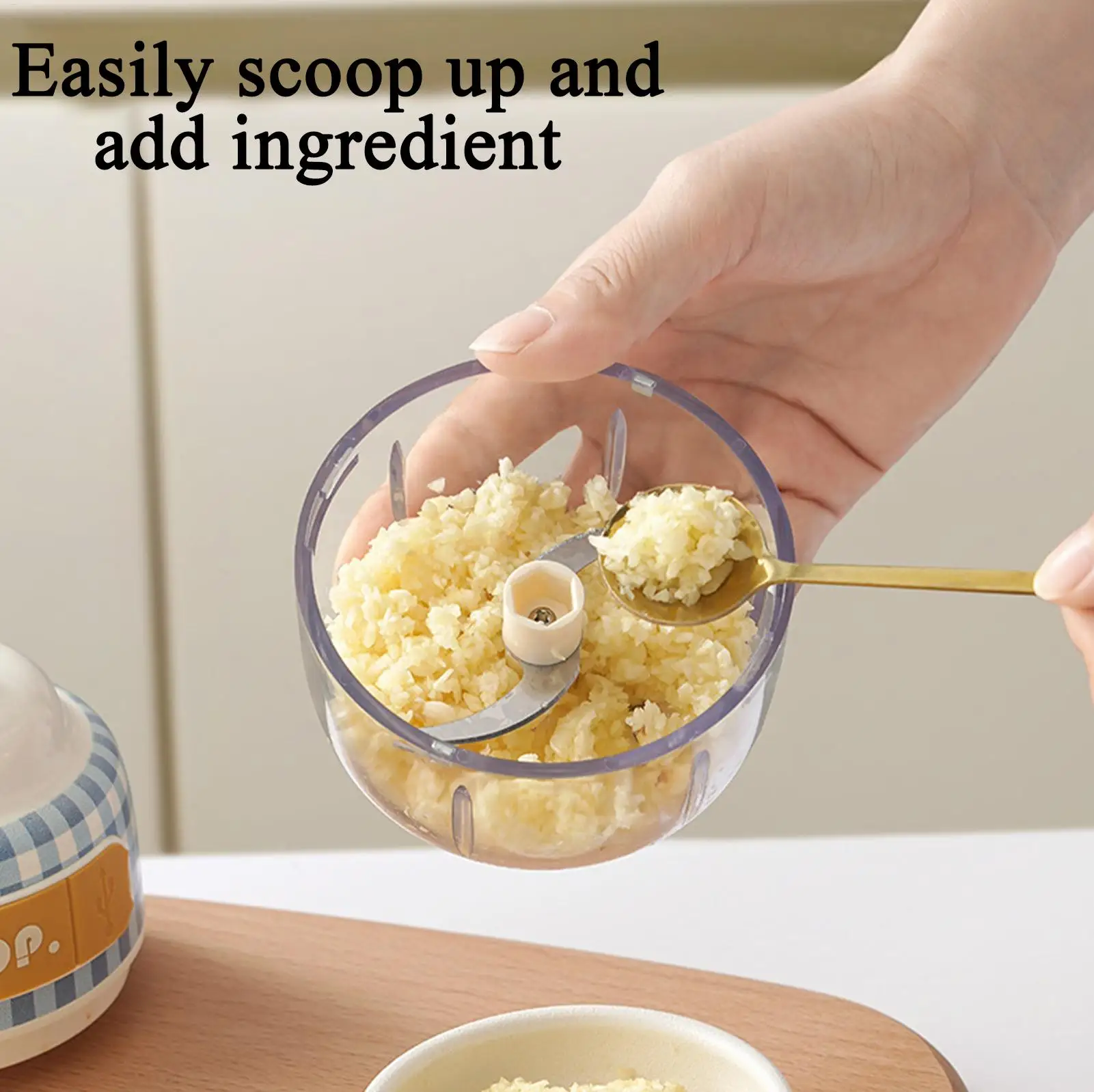 

Garlic Machine Electric Garlic Grinder Portable Processor Kitchen Tool For Cutting Meat Chicken Veggie Pepper Fruit Salad