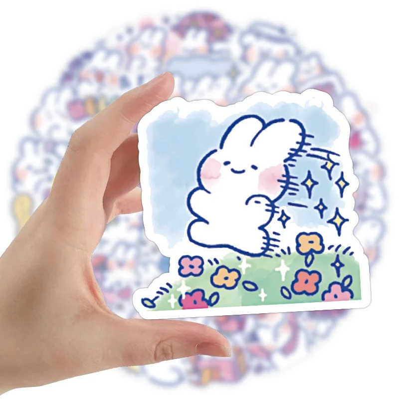 ملصق جرافيتي على شكل أرنب Mongmong لطيف/50 ملصقات على الجدران لمذكرات اليوميات حقيبة القصاصات الهاتف صائق #3