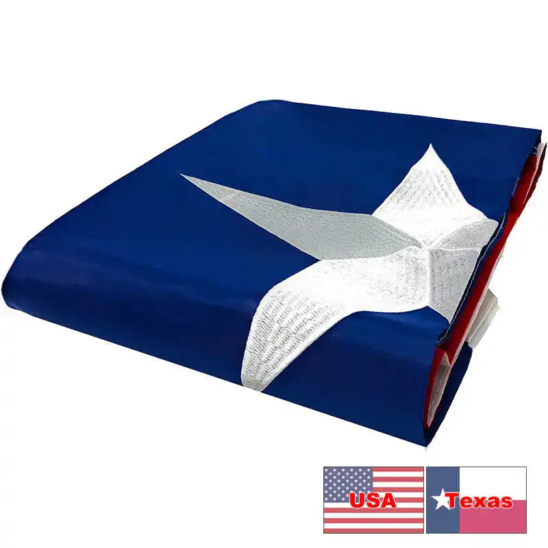 

3x5 Feet American Texas Flag Embroidered Star Stitched Banner with Brass Grommets for Home And Outdoor Decoration Celebration