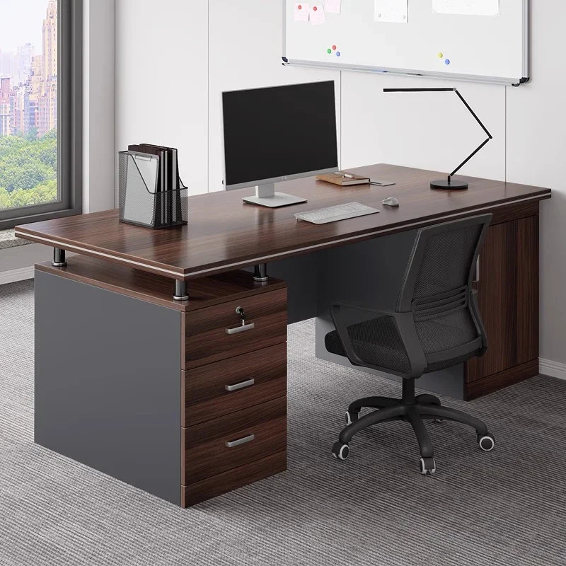 

Vintage Unusual Office Desk Work Mobile Modern Boss Designer Office Desk Filing Cabinets Conference Wooden Bureau Furniture
