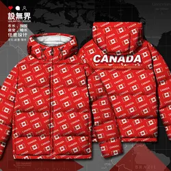 Canada Canadians CAN country flag White duck down Jackets clothes jacket new Casual fashion mens Warm Man Winter down coat