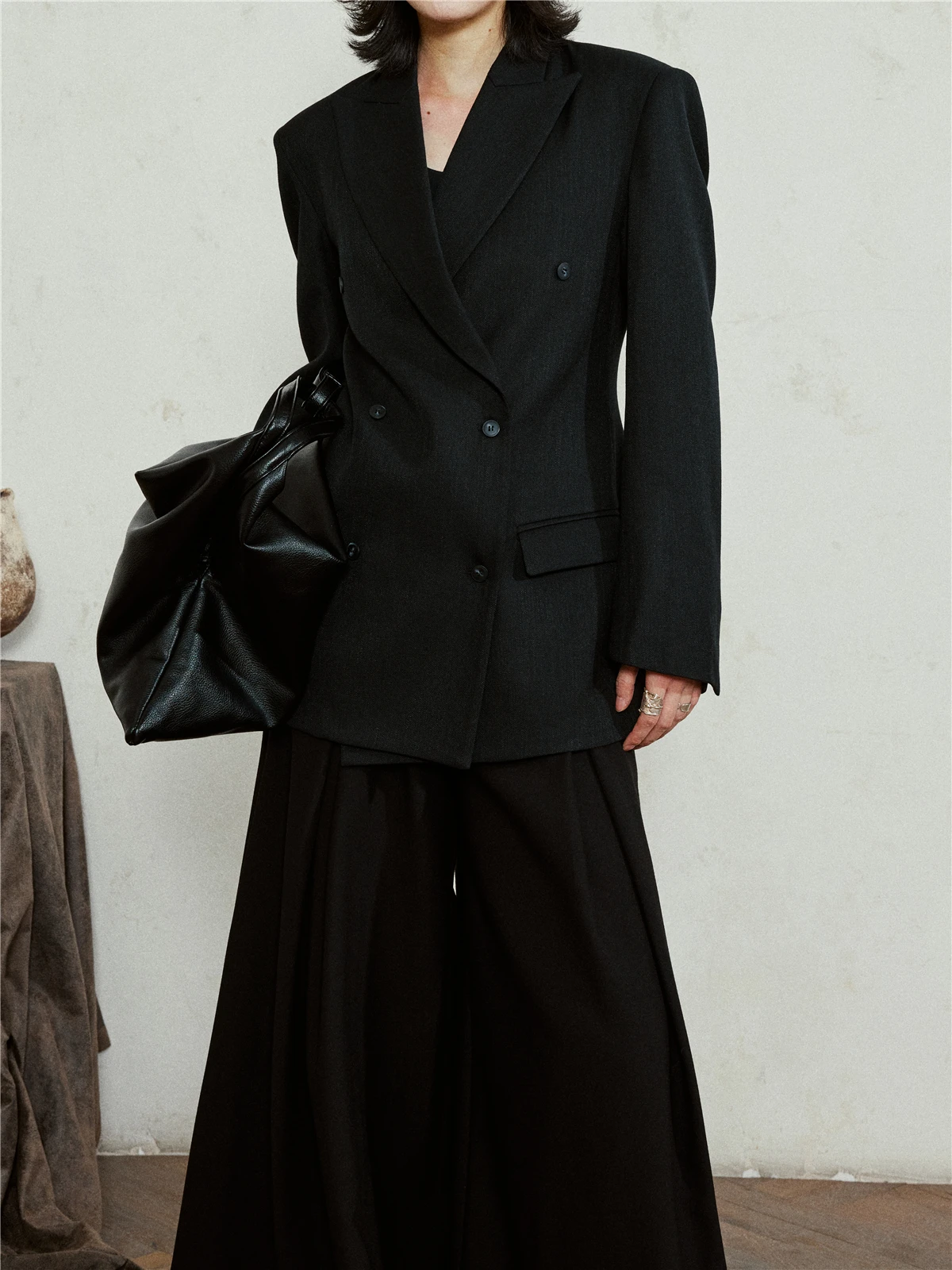 

Классический простой ретро-пиджак Sunyvonne с двубортной застежкой, приталенный, в стиле Old Money, из полиэфирного волокна, длинный, с рукавами.