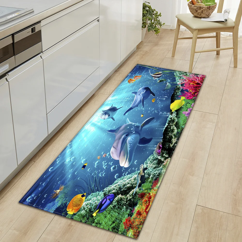 Kitchen Bathroom Mat Home Living Room Bedroom Floor Balcony Decor Carpet House Hallway Entrance Door Absorbent Non-Slip Foot Rug