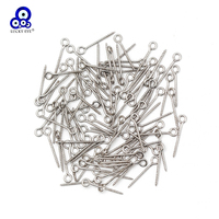 Lucky Eye 100pcs/lot 4*19mm Metal Nine Shape Hooks Eyelets Screw For Diy Jewelry Making Accessories Supplies