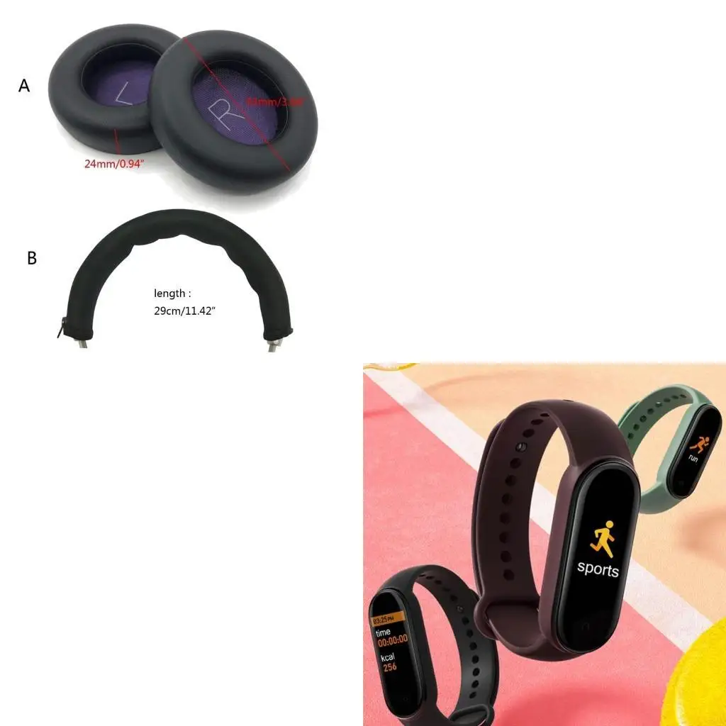 462E Foam Ear Pads,Earpads Headband For BackBeat 1 Headset Headphone Earpad Earcu