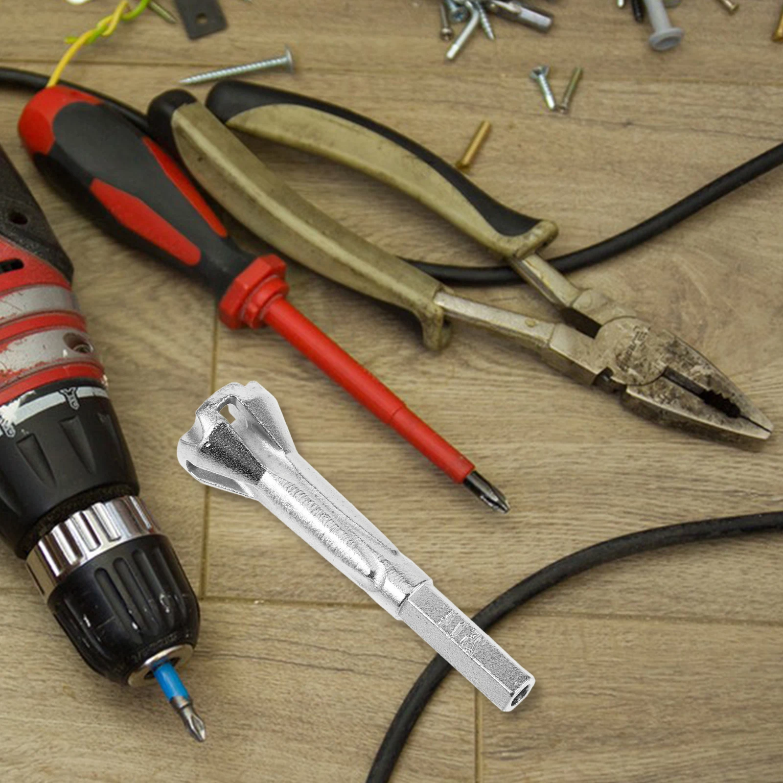 

1pc Automatic Electric Wire Merger Steel Power Cable Joining Tool Peel-Free Durable Merging Device Silver Color For Easy
