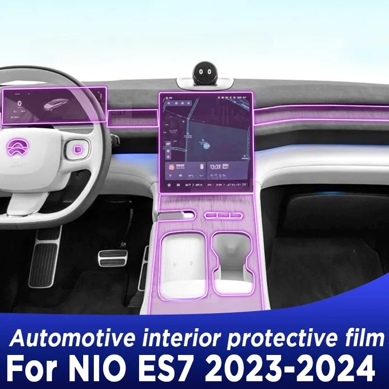 

For NIO ES7 2023 2024 Gearbox Panel Dashboard Navigation Automotive Interior Protective Film TPU Anti-Scratch Accessories