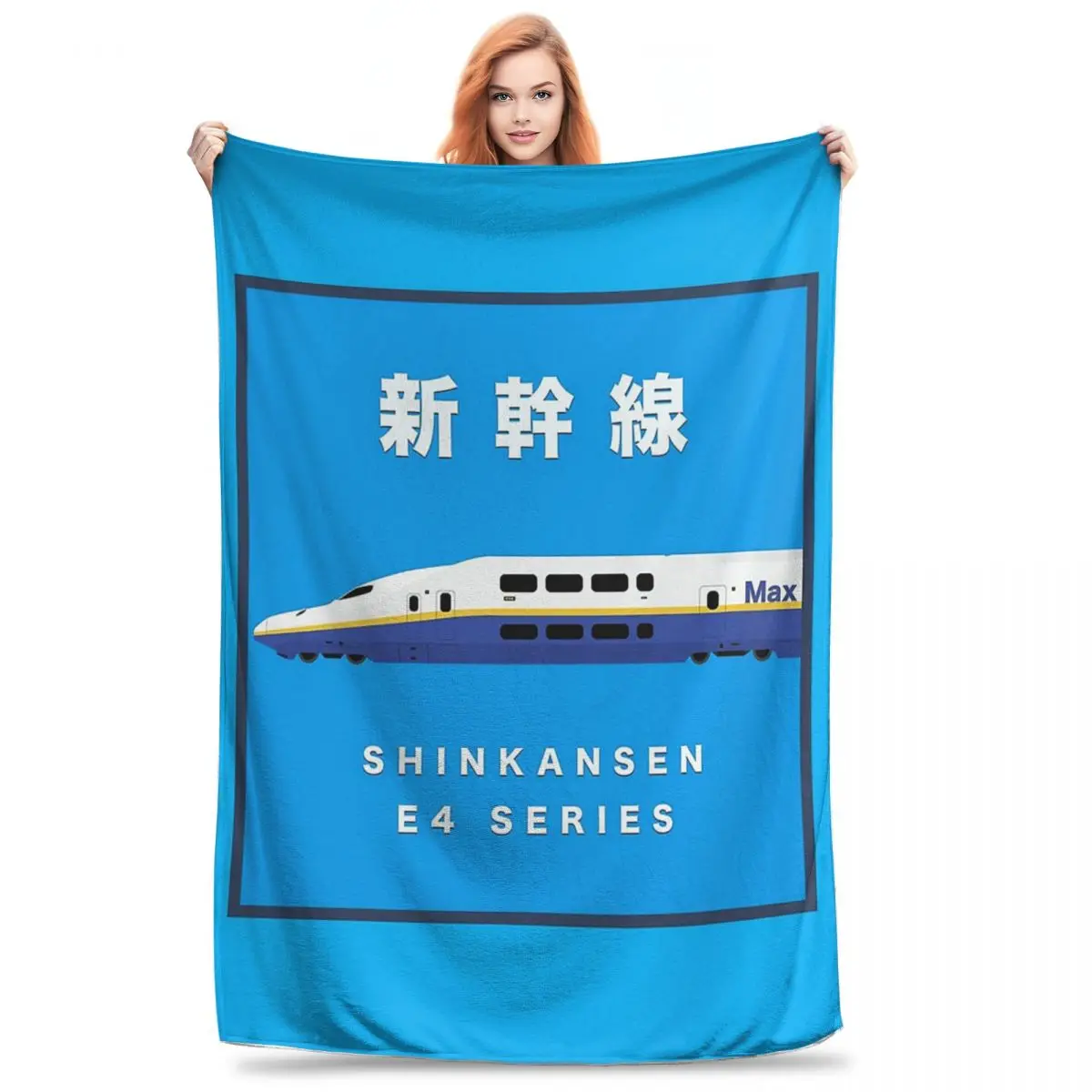 Japanese Shinkansen Bullet Trains Blankets Fleece Multi-function Sofa Throw Blankets For Couch Bedding Outdoor Throws Bedspread