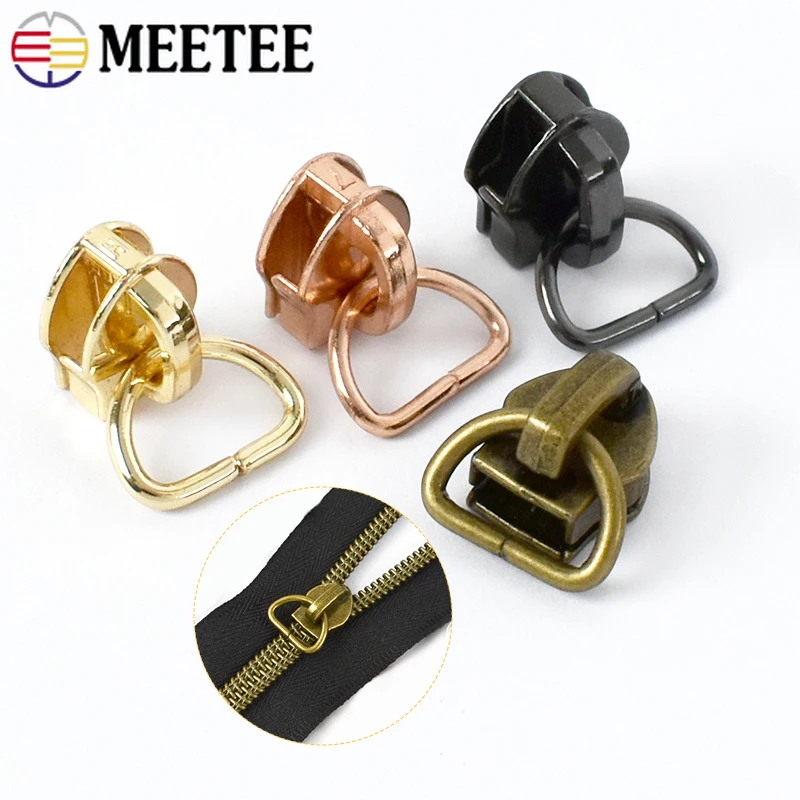 

10-100Pcs 5# D Ring Nylon Zipper Pull Heads Garment Bags Replacement Zippers Sliders Luggage Shoes DIY Zips Repair Accessories