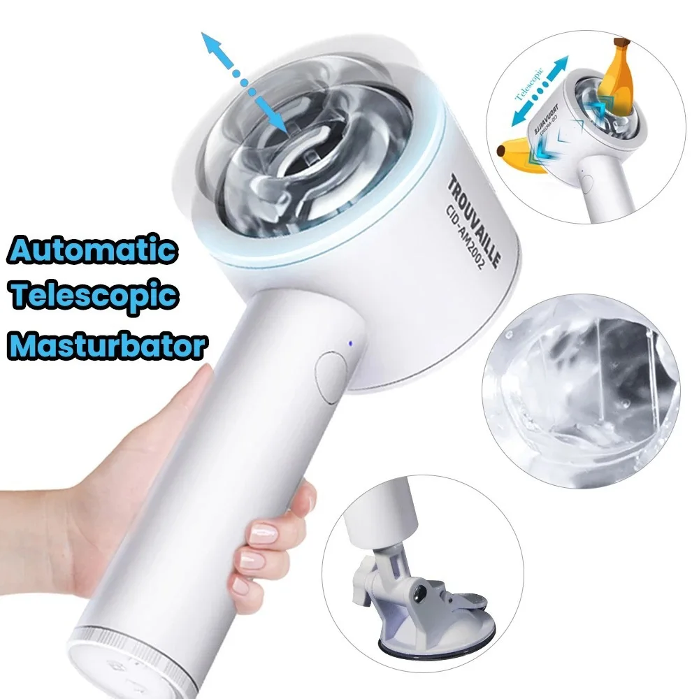 Hands‑Free Auto‑Stretching Vibrator Male Masturbation Cup Realistic Oral‑Vaginal Texture Pleasure Stimulation Private Adult Toy view 3