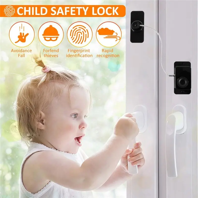Fingerprint Fridge Lock, Refrigerator Safety Lock, Intelligent Cabinet Lock For Drawers, Dishwasher, Toilet And Cabinet
