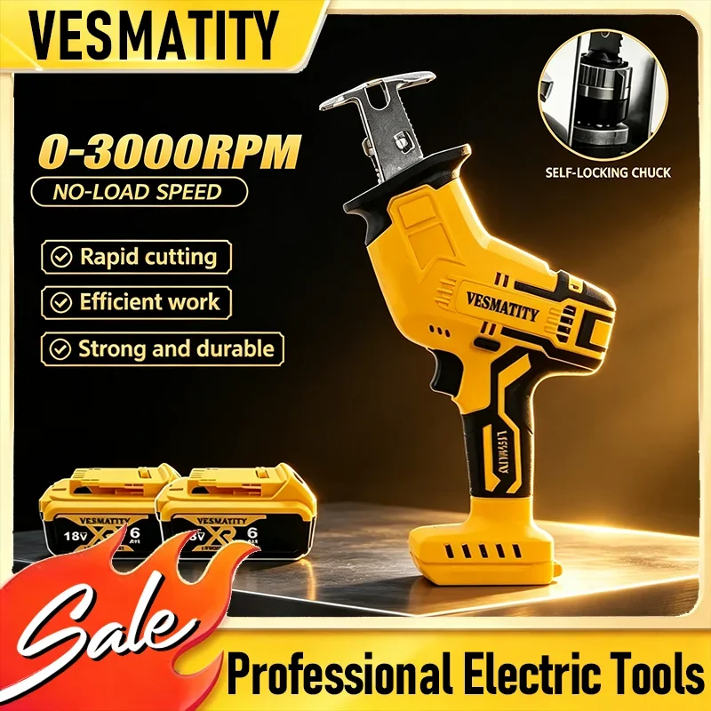 2800RPM Original Cordless Reciprocating Saw Brushless Electric Saw Multifunctional Metal Wood Pipe Cutting Saw For Battery
