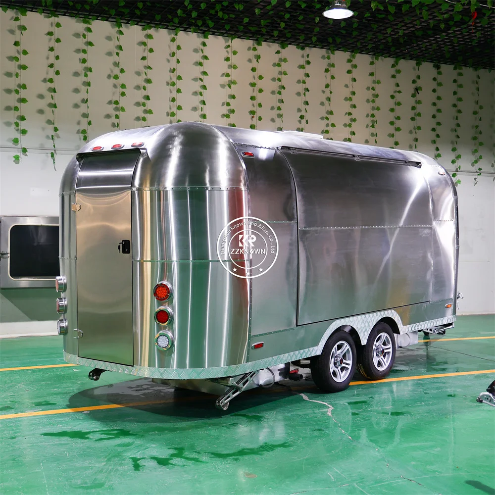 

Street Mobile Hot Dog Ice Cream Concession Fast Food Cart Trailer Food Truck Fully Catering Equipments For Sale