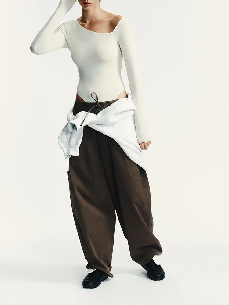 Tuta lunga asimmetrica da donna invernale 2025 Morbida nuovo arrivo Fasionable Comodo abito intero da donna