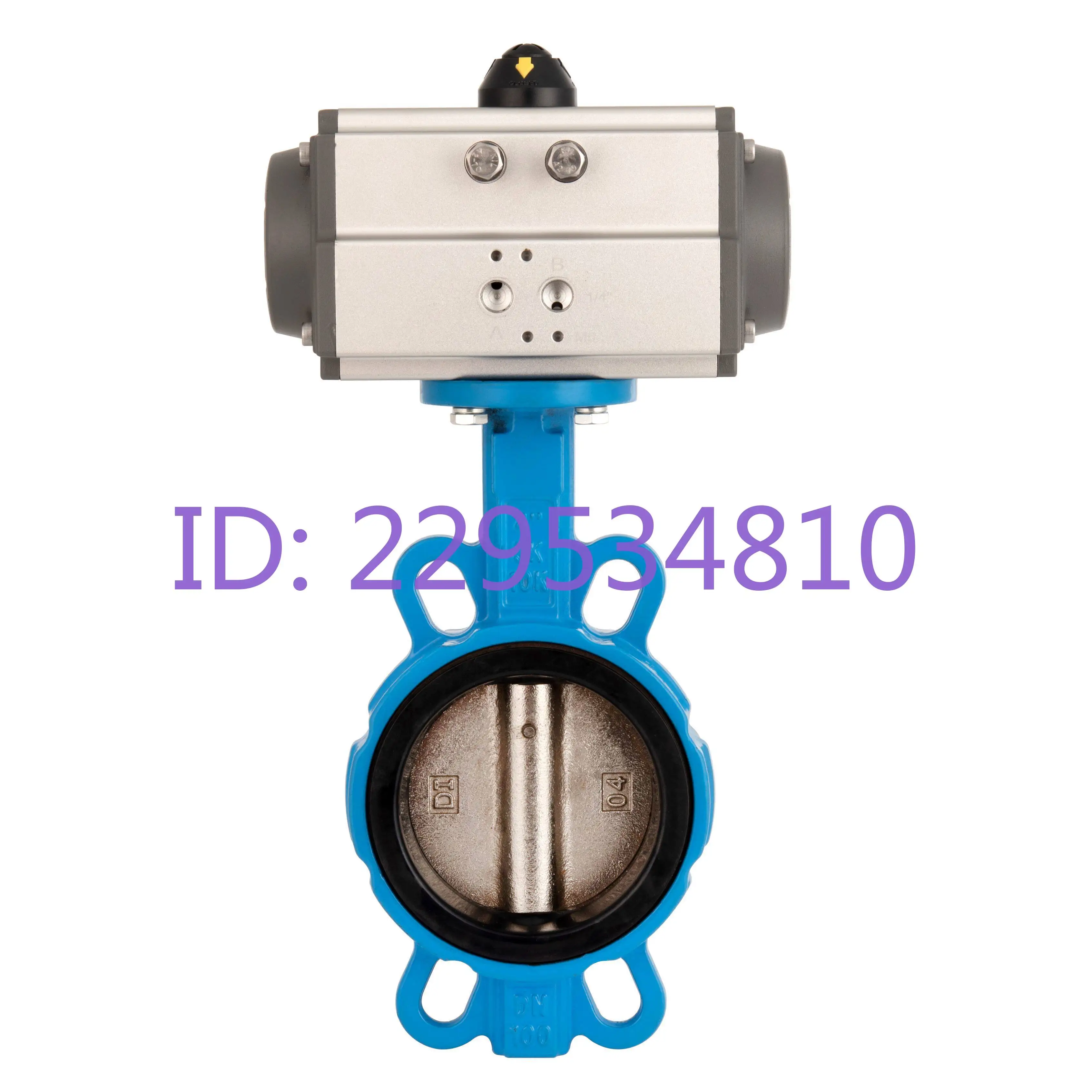 Pneumatic butterfly valve Pneumatic clamp D671X-10Q stainless steel soft seal regulating valve ductile cast iron
