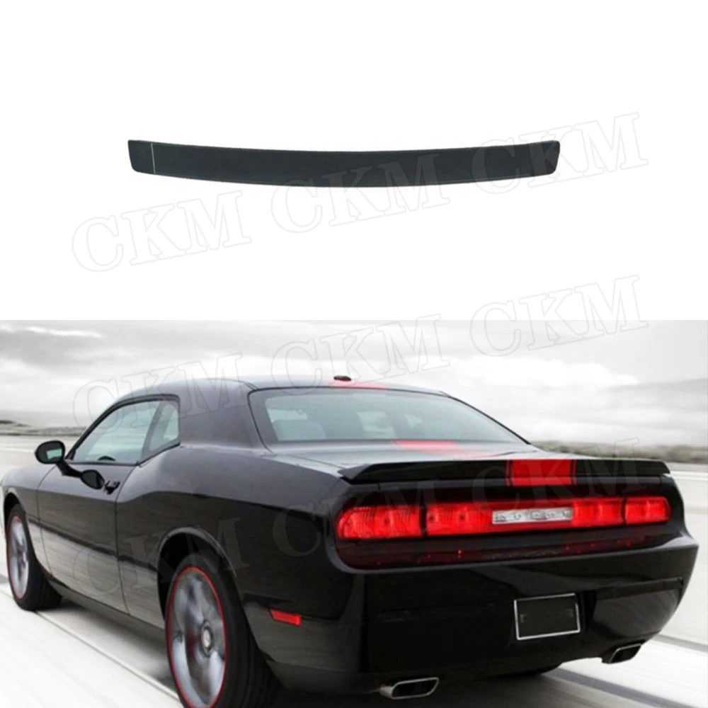 

CKMUUER Материал из углеродного волокна для Dodge Challenger SPT Авто украшение автомобиля 2015-2018 Спойлер заднего багажника ABS Неокрашенные крылья для губ