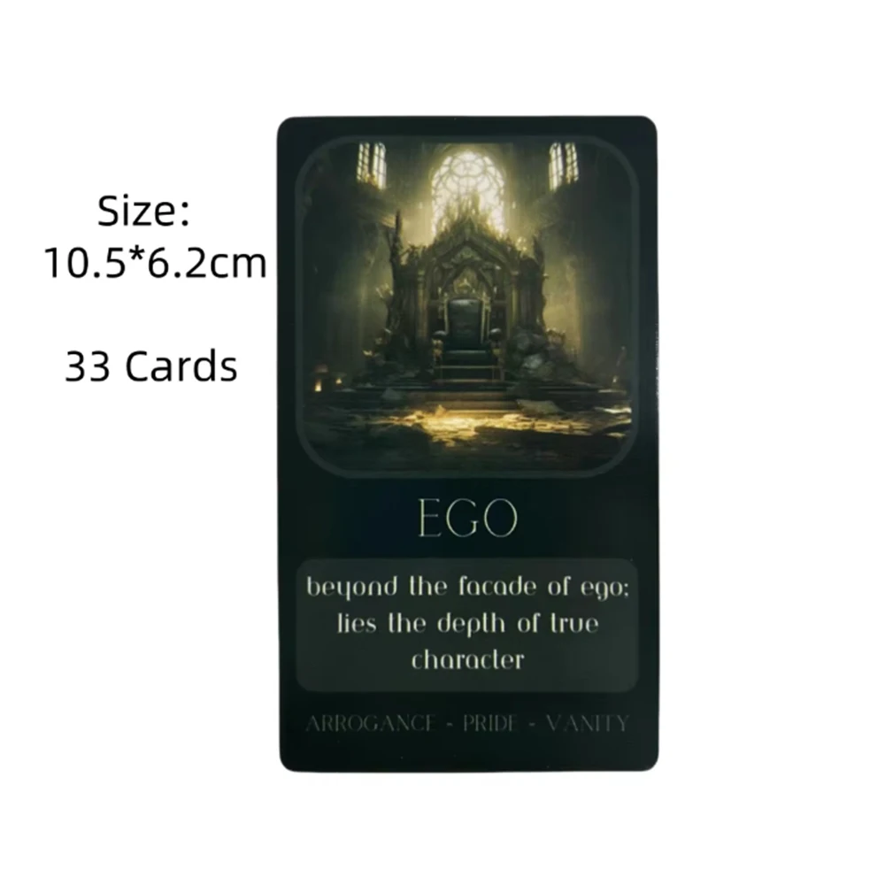 بطاقات Shadow Work Oracle A 33 English Visions Divination Edition Deck Borad Games Tarot