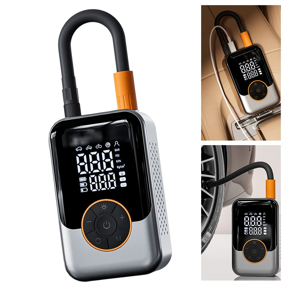 

Портативный беспроводной автомобильный насос для накачивания, электрический воздушный насос с быстрой зарядкой, портативный воздушный компрессор для автомобиля, мотоцикла, велосипеда