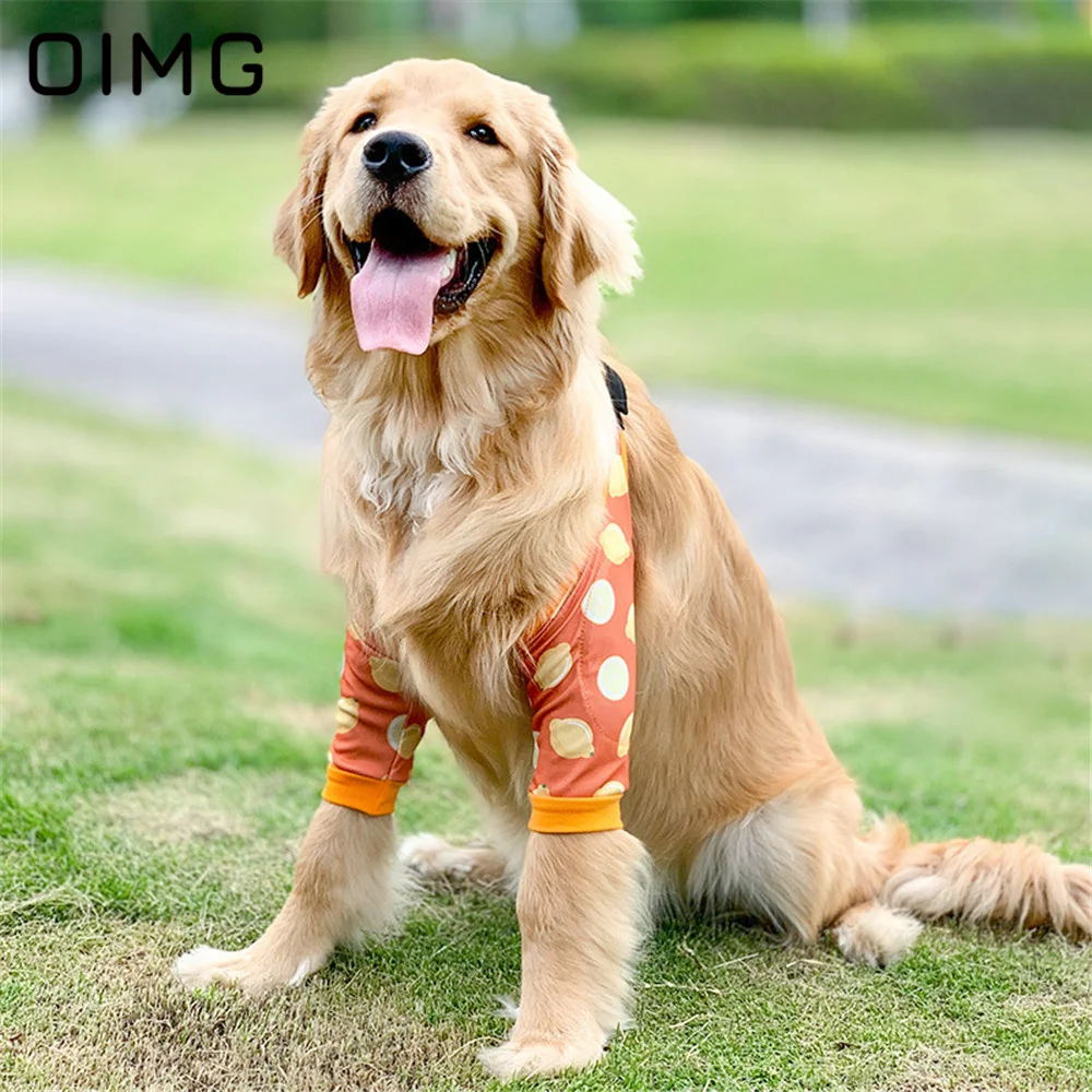 

OIMG Pet Knee Protection Dust and Abrasion Protection Large Medium Dogs Joints Golden Retriever Dog Elbow Protection Clothing