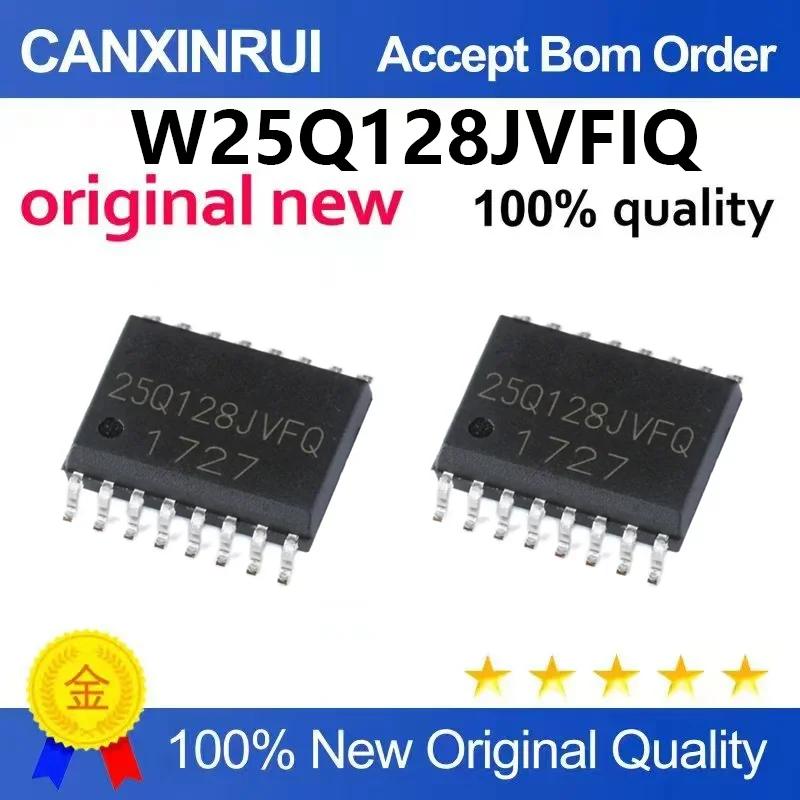（5pcs-100pcs）Original genuine patch W25Q128JVFIQ SOIC-16 128Mbit FLASH memory chip