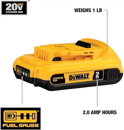 Originální baterie Dewalt 20V 2AH 5AH 6AH dobíjecí lithium-iontová baterie, náhradní baterie pro elektrické nářadí Dewalt DCB200 - náhled 2