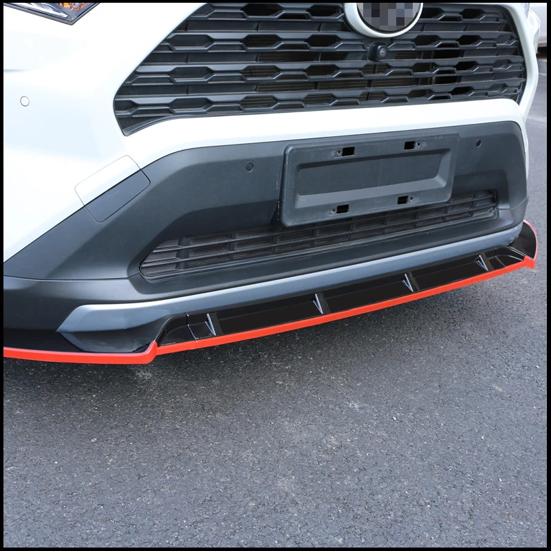 

Car Styling For Toyota RAV4 RAV 4 2019-2023 Front Bumper Lip Diffuser Protector Cover Trim Decorative Spoiler Auto Accessories