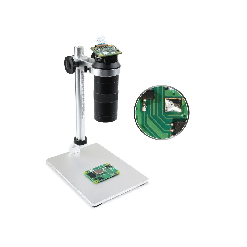 100x Industriële Microscoop Lens, C/Cs-Mount, Compatibel Met Raspberry Pi Hq Camera
