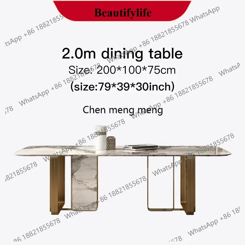 z183 Minimalist Design Rectangular Marble Table For Kitchen Dining Set 4 Chairs Modern Dining Room Kitchen Table Home Furniture