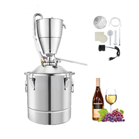 30L Water Alcohol Distiller Stainless Steel DIY Moonshine Equipment for Whisky Wine Beer Spirits Still Home Brewing Kit