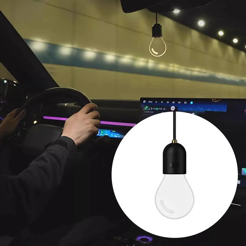 NEW Portable Car LED Ambient Light Decor Adjustable Setting Hanging Light-up Car Pendant Ornament Gift Auto Interior Accessories