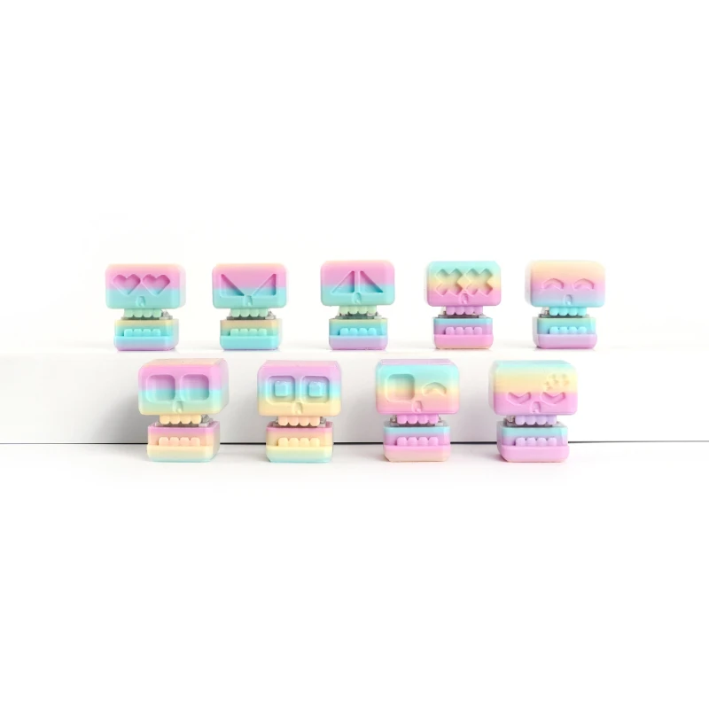 해골 단추 3D 인쇄 데스크탑 장식 장식 할로윈 선물 EDC 스트레스 릴리프 장난감 홈 장식 재미 있은 장난감 9 개/대