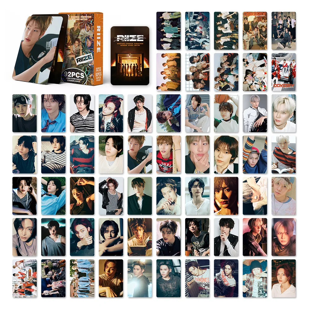 92 قطعة/المجموعة/المجموعة RIIZE Idol Boy ألبوم جديد بطاقات Lomo الشهرة SHOTARO EUNSEOK WONBIN SUNGCHAN HD Printd Photocards وملصق المشجعين هدية