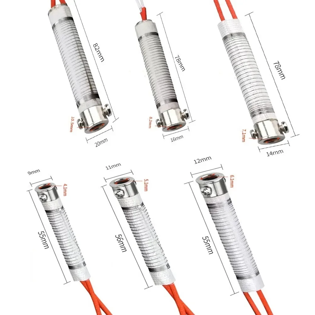 Elemento calefactor de soldador eléctrico de 30-150W para calefacción externa, elementos calefactores de núcleo de hierro, accesorios de