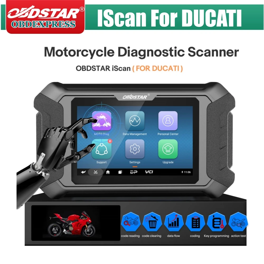 OBDSTAR IScan for DUCATI Motorcycle Diagnose and Key Programming Intelligent Motorcycle Diagnostic Equipment