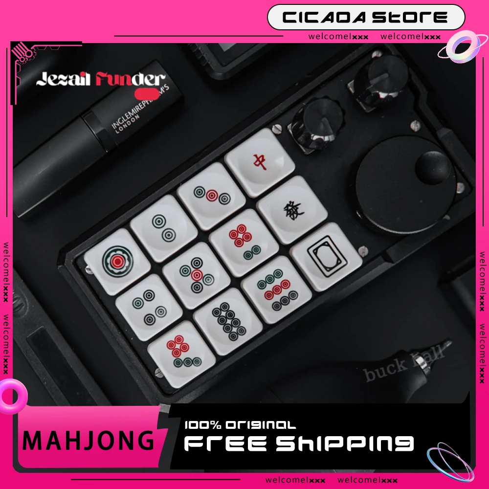 Jezail Funder LCK Mahjong Mechanical Keyboard Keycaps Set Customized Creative Keycap PBT Heat Sublimation Key Caps PC Accessory