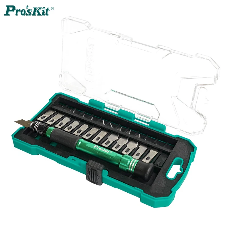 

Pro'skit PD-398 handmade art carving knife set 13 blade +1 aluminum alloy handle Model repair scalpel Cutters for phone repair