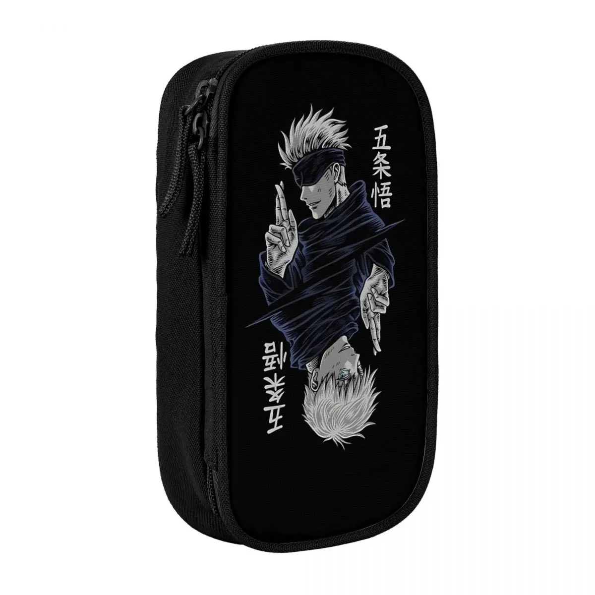 Anima Satoru Gojo Pencil Case University Pencil Pouch Student Square Kawaii Back To School Pencil Cases Graphic Supplies