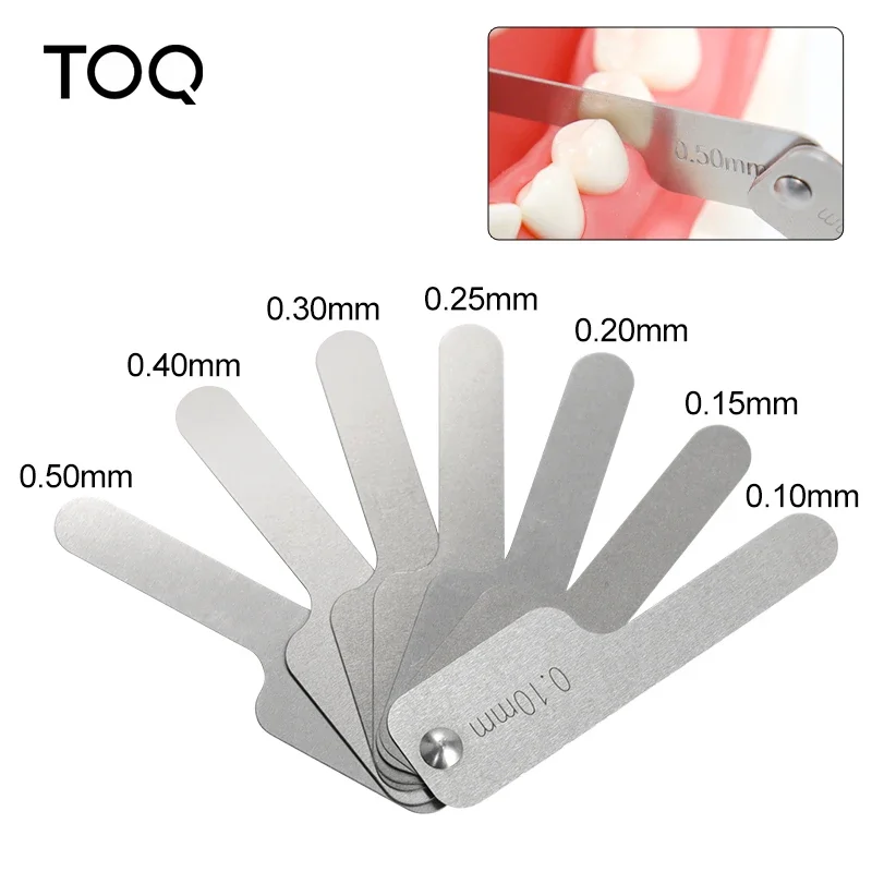 1setDental Interproximal Reduction Gauge Ruler Tooth Gap Measure Reciprocating IPR System Stainless Steel Orthodontic Instrument