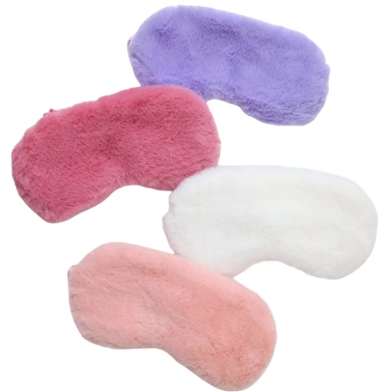 Soft Hairy Sleeping Mask Super Blocking Light Eye Mask Comfortable Travel Sleeping Aid Eyepatch Eye Shade Cover for Yoga Nap image 6