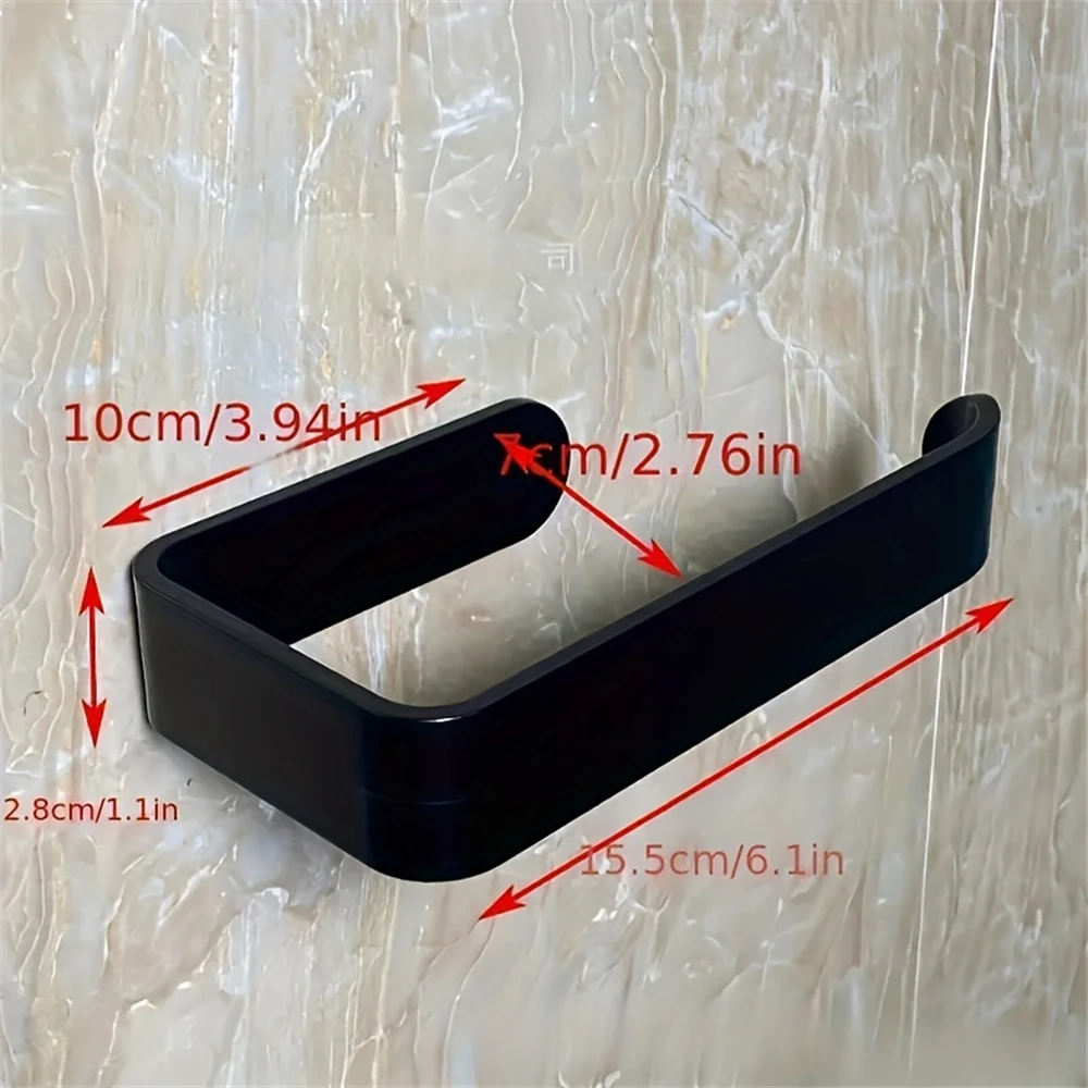 Soporte para pañuelos montado en la pared, estante de almacenamiento para baño, accesorios de baño, organizador de almacenamiento para rollo de papel y toalla, 1 unidad