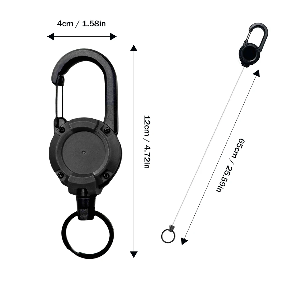 1/3Pcs Automatic Retractable Wire Rope Antitheft Easy-to-pull Buckle Rope Elastic Keychain Sporty Retractable Key Ring Anti Lost