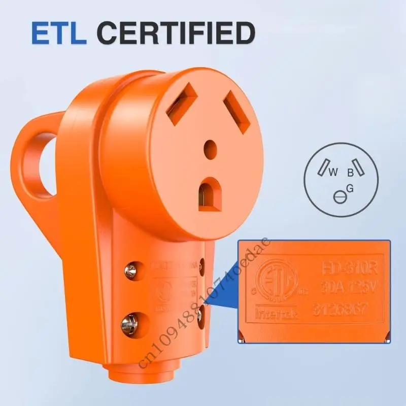 

0xxc Мужчина/женская адаптер питания RVS Plug 30 Amp RVS -штекер Electrical Power Power с эргономичным рукоятками