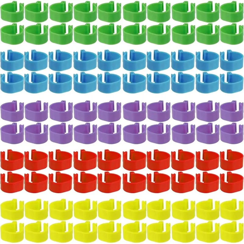 178 Pcs Poultry Identification Bands, Durable Plastic for Duck and Goose, Comfortable Leg Fit, Random Color