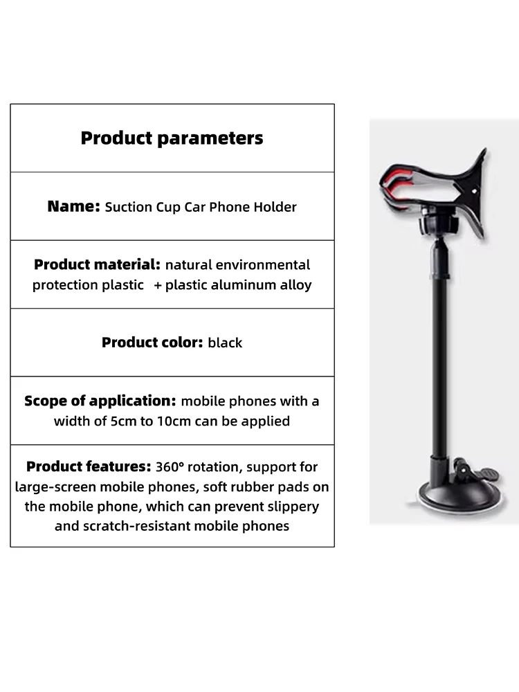 Car Phone Holder Mount Cell Phone Stand Windshield Dashboard Car Mount 360 Rotation for iPhone 15 14 13 12 11 Max Samsung Xiaomi image 6
