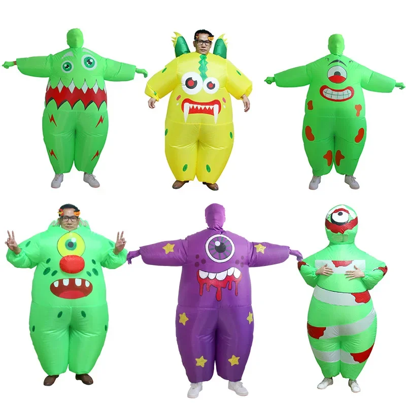 New Halloween Blow-up Costumes One-eyed Zombie Clown Demon Party Cosplay Costumes Halloween Party Stage Performance