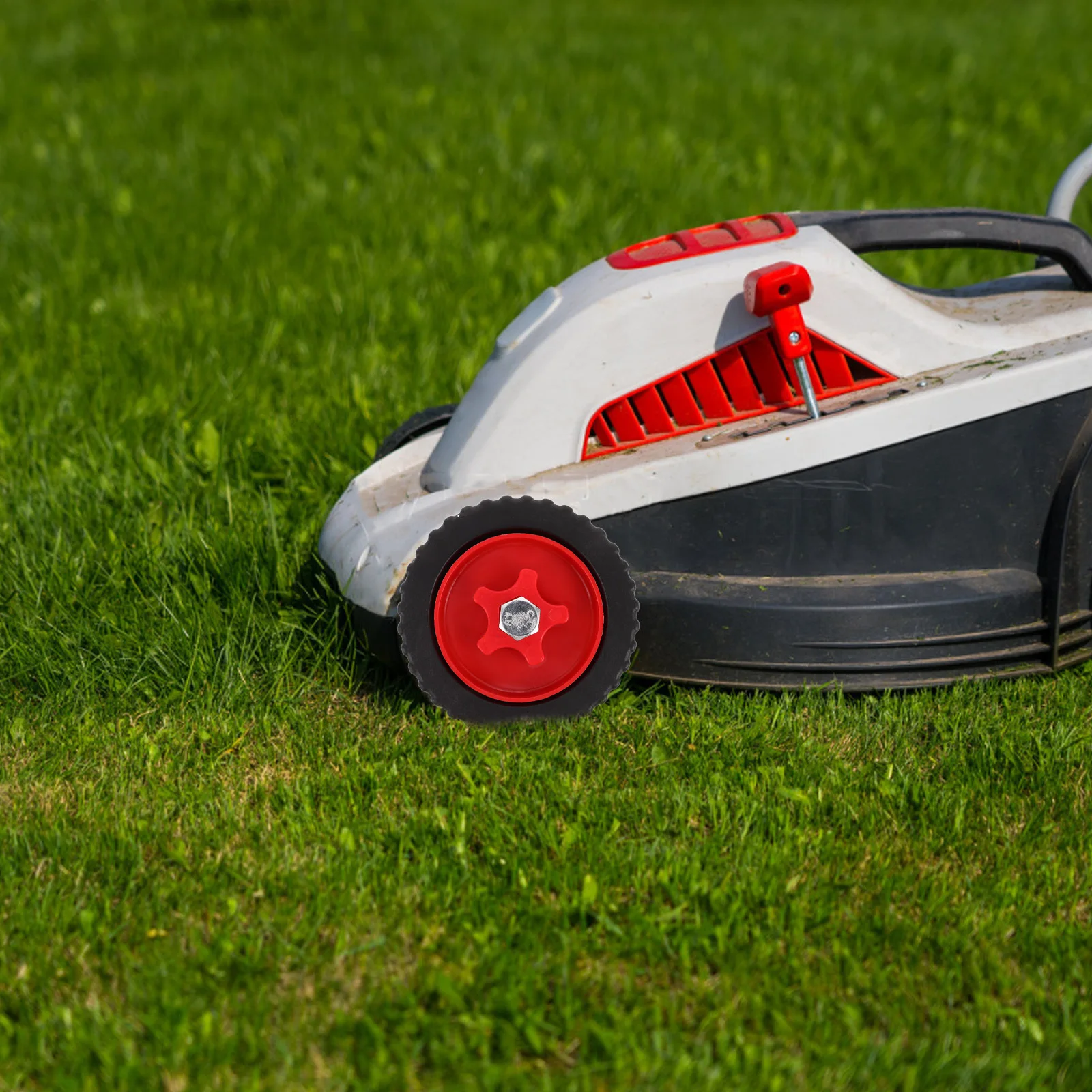 

2pcs Lawn Mower Auxiliary Wheels Plastic Replacement Support Casters For Push Mowers Enhanced Stability Durable Outdoor Use